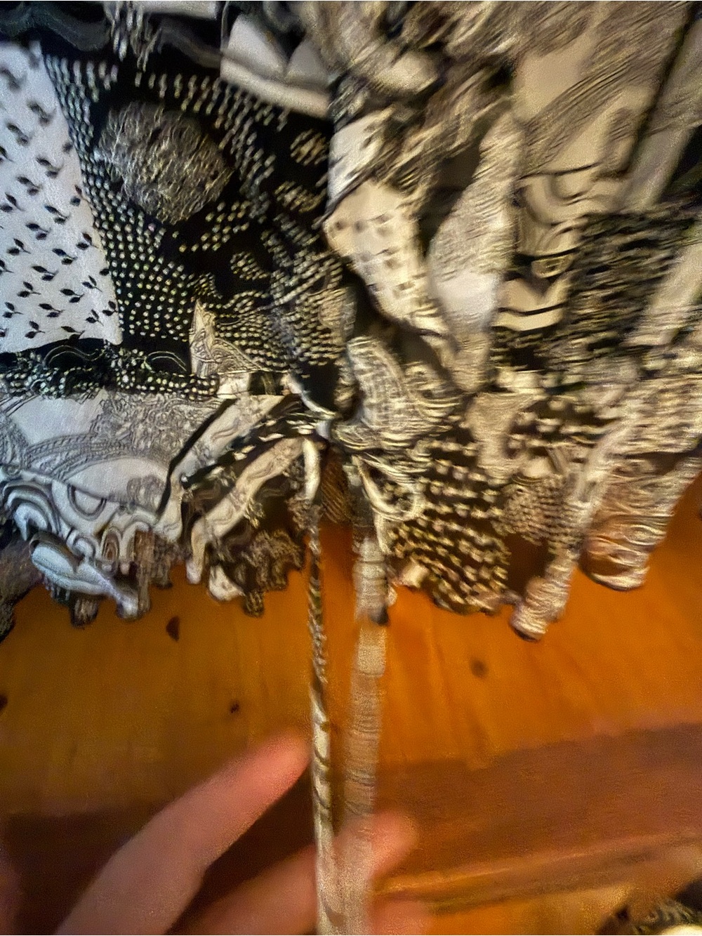 Allison Taylor vintage 100% silk Bohemian Y2K patchwork blouse MP - Picture 6 of 10